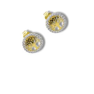 Arany Női fülbevaló 14 karátos Fülbevaló , cirkónia köves , életfás modell (Nr.36) webshop