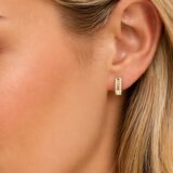 Arany Női fülbevaló 14 karátos Fülbevaló , cirkónia kővel , hosszúkás modell (Nr.32) webshop