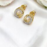 Arany Női fülbevaló 14 karátos Fülbevaló , cirkónia köves , ovális modell (Nr.31) webshop