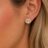 Arany Női fülbevaló 14 karátos Fülbevaló , cirkónia köves életfás modell (Nr.30) webshop Arany Női fülbevaló 14 karátos Fülbevaló , cirkónia köves életfás modell (Nr.30) webshop
