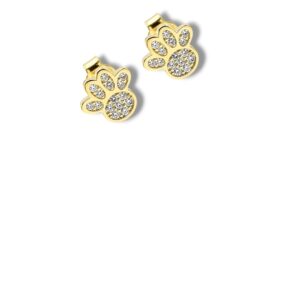 Arany Női fülbevaló 14 karátos Fülbevaló , cirkónia köves tappancs modell  (Nr.29) webshop