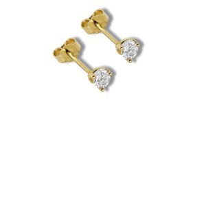 Arany Női fülbevaló 14 karátos Fülbevaló , fehér cirkónia köves , stekkeres modell (Nr.18) webshop