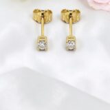 Arany Női fülbevaló 14 karátos Fülbevaló , sárga arany , cirkónia köves , stekkeres modell (Nr.17) webshop