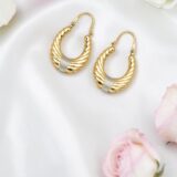 Arany Női fülbevaló 14 karátos Fülbevaló , kreola fazonú (Nr.7) webshop