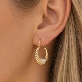 Arany Női fülbevaló 14 karátos Fülbevaló , kreola fazonú (Nr.7) webshop