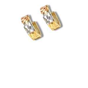 Arany Női fülbevaló 14 karátos Fülbevaló , vésett karika fazonú (Nr.10) webshop