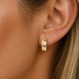 Arany Női fülbevaló 14 karátos Fülbevaló , vésett karika fazonú (Nr.10) webshop Arany Női fülbevaló 14 karátos Fülbevaló , vésett karika fazonú (Nr.10) webshop