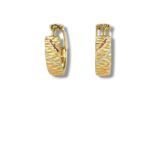 Arany Női fülbevaló 14 karátos Fülbevaló , vésett karika fazon (Nr.12) webshop