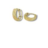 Arany Női fülbevaló 14 karátos Fülbevaló , vésett karika fazon (Nr.12) webshop