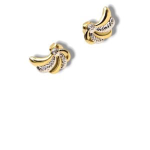 Arany Női fülbevaló 14 karátos Fülbevaló , levél díszes modell (Nr.2) webshop