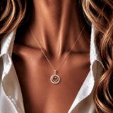 Arany Medálok 14 karátos Medál , Kerek köves szív (Nr.76) webshop