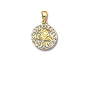 Arany Medálok 14 karátos Medál , cirkónia köves életfa modell (Nr.1) webshop