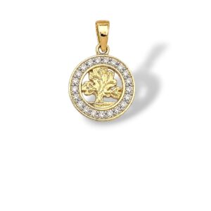 Arany Medálok 14 karátos Medál , cirkónia köves életfa modell (Nr.1) webshop