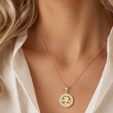 Arany Medálok 14 karátos Medál , cirkónia köves életfa modell (Nr.1) webshop