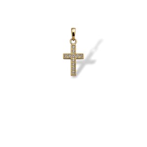 Arany Medálok 14 karátos Medál , mini sárga arany köves kereszt (Nr.10) webshop