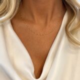 Arany Láncok 14 karátos Lánc , sárga arany szingapúri típusú vékony modell (Nr.5) webshop