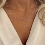 Arany Láncok 14 karátos Lánc , Fehér arany Barbara típusú modell (Nr.16) webshop