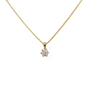 Arany Láncok 14 karátos Lánc , Barbara típusú arany lánc cirkónia kővel (Nr.35) webshop