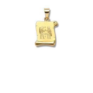 Arany Medálok 14 karátos Medál , Kis Ikrek pergamen (Nr.39) webshop