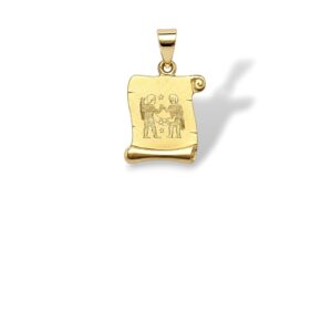 Arany Medálok 14 karátos Medál , Kis Ikrek pergamen (Nr.39) webshop