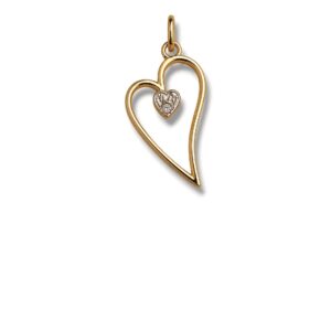 Arany Medálok 14 karátos Medál , köves szív modell (Nr.5) webshop
