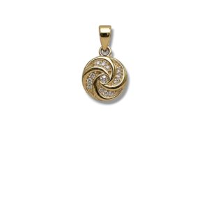Arany Medálok 14 karátos Medál , „Briós” formájú köves modell (Nr.8) webshop
