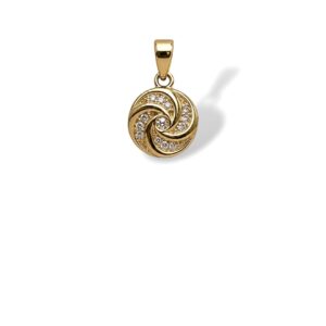 Arany Medálok 14 karátos Medál , „Briós” formájú köves modell (Nr.8) webshop