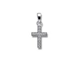 Arany Medálok 14 karátos Medál , fehér arany , fehér köves kereszt (Nr.11) webshop