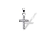 Arany Medálok 14 karátos Medál , fehér arany , fehér köves kereszt (Nr.11) webshop
