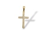 Arany Medálok 14 karátos Medál , fehér köves kereszt (Nr.19) webshop