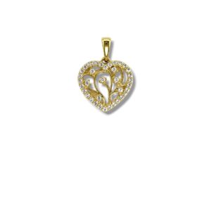 Arany Medálok 14 karátos Medál , szív alakú köves modell (Nr.26) webshop