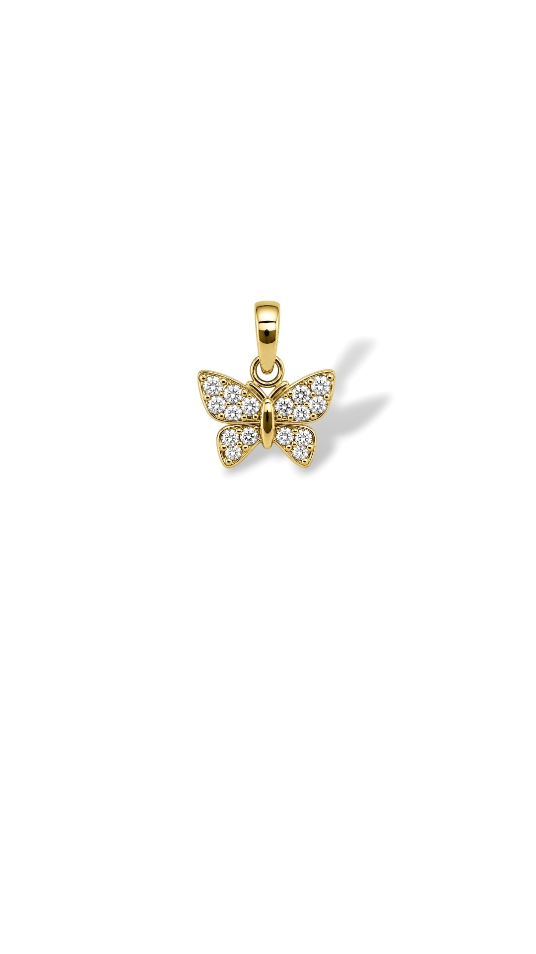 Arany Medálok 14 karátos Medál , cirkónia köves pillangó (Nr.78) webshop Medál , cirkónia köves pillangó (Nr.78)