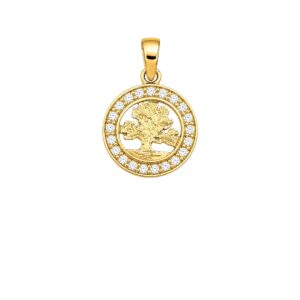 Arany Medálok 14 karátos Medál , cirkónia köves életfa modell (Nr.1) webshop
