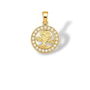 Arany Medálok 14 karátos Medál , cirkónia köves életfa modell (Nr.1) webshop