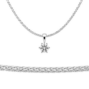 Arany Láncok 14 karátos Lánc , Barbara típusú fehér arany lánc cirkónia kővel (Nr.37) webshop Arany Láncok 14 karátos Lánc , Barbara típusú fehér arany lánc cirkónia kővel (Nr.37) webshop
