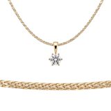Arany Láncok 14 karátos Lánc , Barbara típusú arany lánc cirkónia kővel (Nr.35) webshop