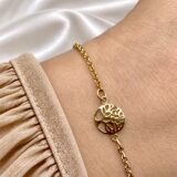 Arany Karláncok 14 karátos Karlánc , Életfa betétes anker karkötő (Nr.32) webshop Arany Karláncok 14 karátos Karlánc , Életfa betétes anker karkötő (Nr.32) webshop