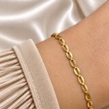 Arany Karláncok 14 karátos Karlánc , sárga arany lemez karkötő (Nr.23) webshop