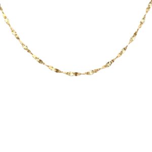 Arany Láncok 14 karátos Lánc , gyémánt vésett szemes modell (Nr.30) webshop