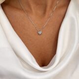 Arany Láncok 14 karátos Lánc , cirkónia köves , fehér arany modell (Nr.9) webshop