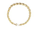 Arany Karláncok 14 karátos Karkötő , levél díszes sárga arany karlánc (Nr.37) webshop