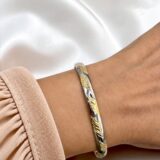 Arany Karláncok 14 karátos Karkötő , Vésett karreif (Nr.35) webshop
